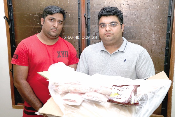 The suspects: Yogendra Swani (right),  and Mr Anup Rajwan (left).