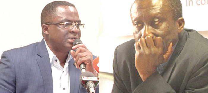Ben Nunoo Mensah (left) — GOC President and  Prof. Francis Dodoo — Ghana’s athletics chief