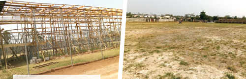 Brand new stands are being built and the pitch is being regrassed at the Nana Agyemang Badu I park