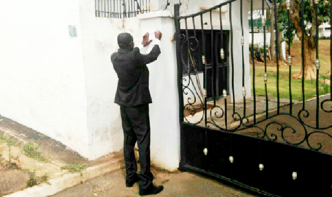 An officer of the court posting the order