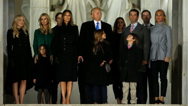Trump and family