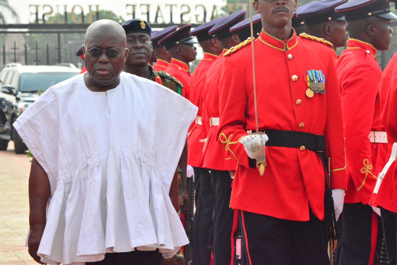 Akufo-Addo’s first day at work at the Presidential Palace