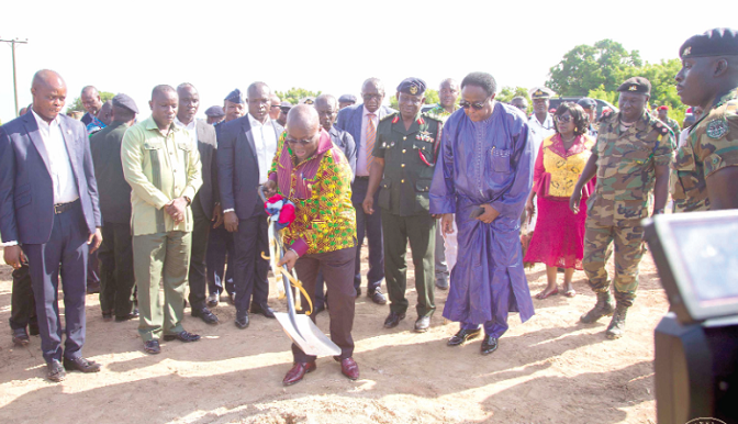 President Akufo-Addo cuts sod for Barracks Regeneration Programme
