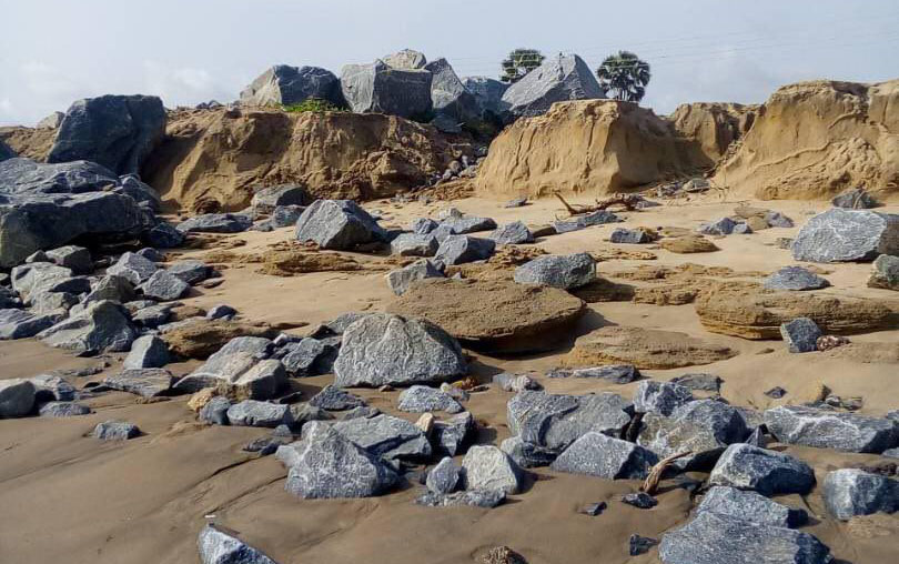  The abandoned sea defence project at Fonko in the Ahanta West District. Picture: Dotsey Koblah Aklobortu