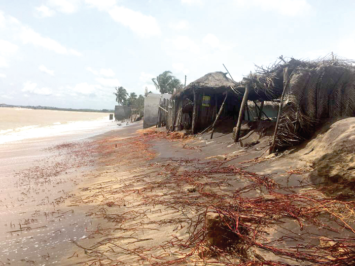 Tidal waves have constantly wrecked the Anlo Village shorelines
