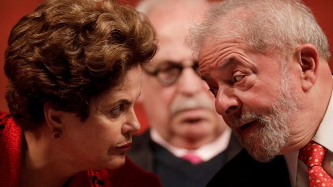  Ms Rousseff, Lula and six other members of the Workers' Party have been charged 