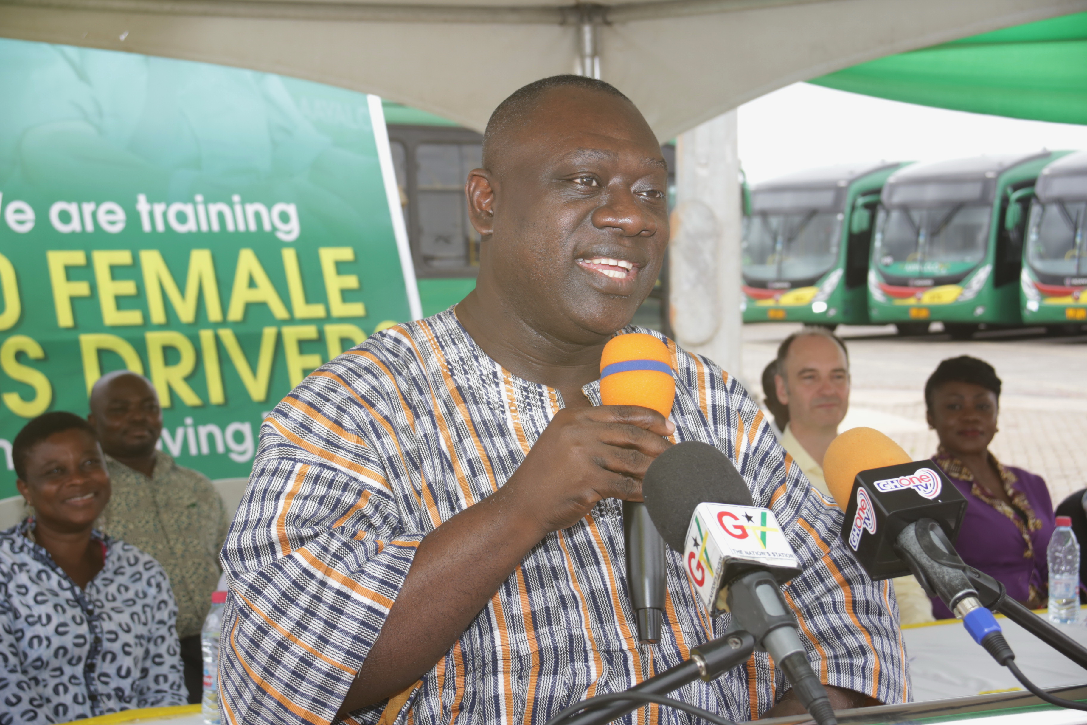 Mr Osei Bonsu Amoah launching the Female Driver Training Programme