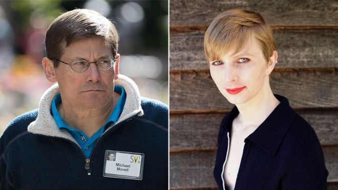 Michael Morell (left) said that Chelsea Manning's invitation was "inappropriate"