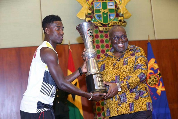 'You have brought joy to Ghana' - Akufo-Addo to Black Stars Team B. PICTURES BY SAMUEL TEI ADANO