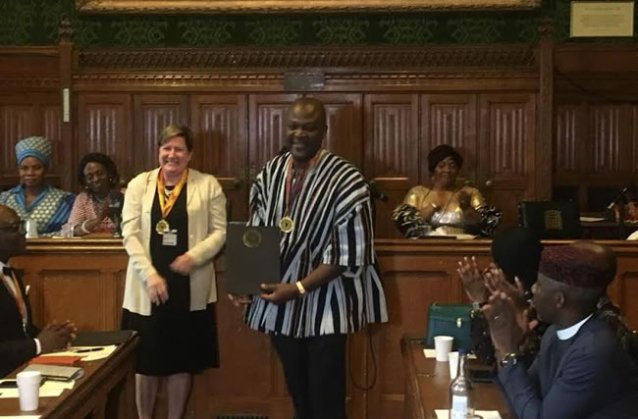   million. Mahama received the award by Lindsey Oliver, co-founder of Aljazeera's news channel. 