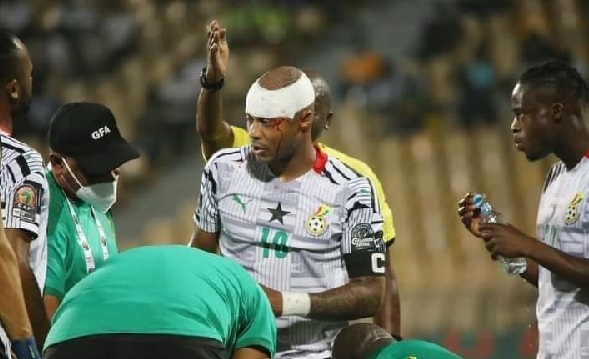 Andre Ayew got injured during the game against Morocco