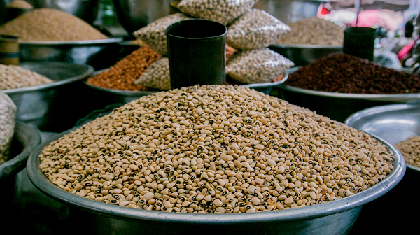 Cowpea on display at a market