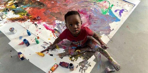 Ace-Liam: Meet Ghana's 1-year-old art prodigy aiming to break a Guinness World Record