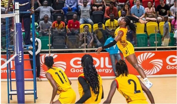 Ghana's women's volleyball team in semis