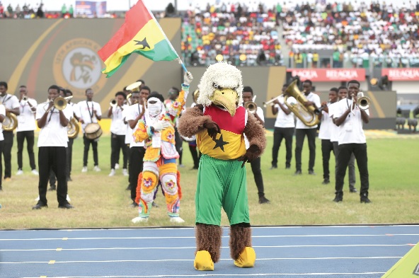 African Games mascot “Okorde3” at the closing ceremony