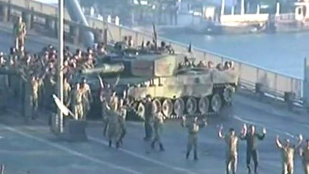 The surrendering of soldiers in Istanbul was captured live on television