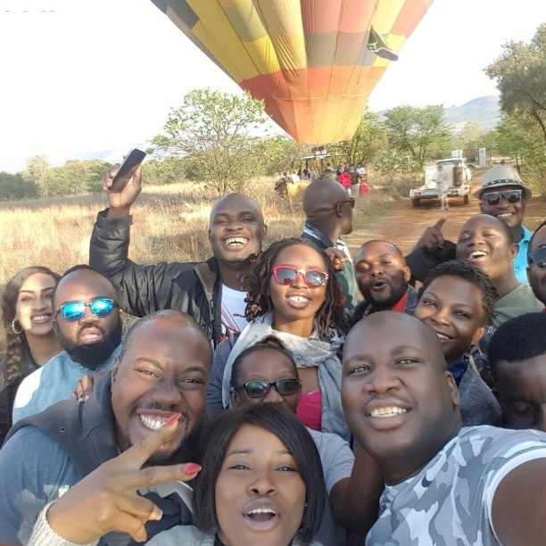 A selfie before going up in Bill s hot air balloon
