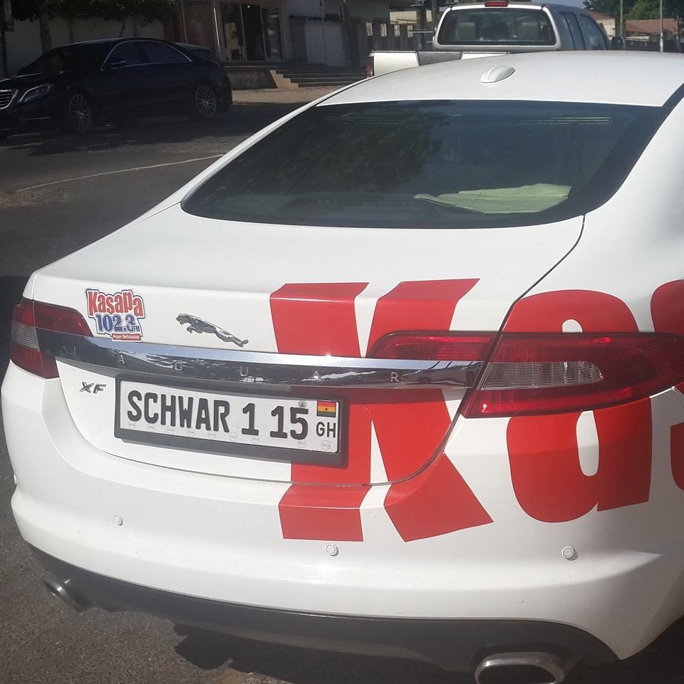 Afia's official car at Kasapa FM