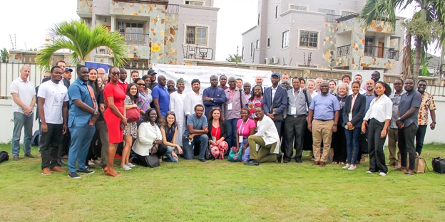 Oduma CEO, Steve Amponsah with CSA and GC3B Participants at their Corporate HeadOffice