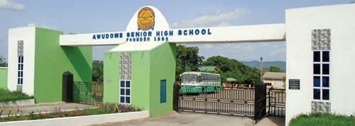 Front view of the school