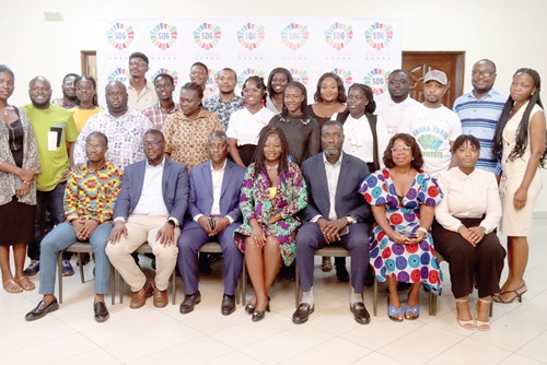  Samuel Tettey (seated 3rd from left), EC Deputy Chairman in charge of Operations, with Dr Edward Ampratwum (2nd from left), Governance Specialist, United Nations Development Programme; Asante Kissi (3rd from right), Deputy Director, Electoral Services, and some participants in the forum. Picture: ELVIS NII NOI DOWUONA 