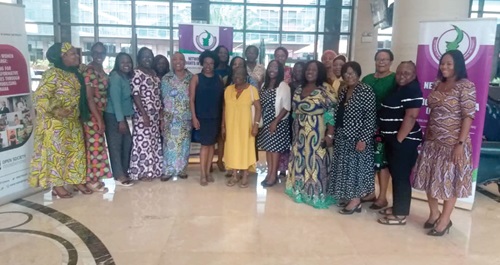 The women leaders after the meeting. Fifth from left is Betty Mould Iddrisu, former Attorney General and Minister of Justice