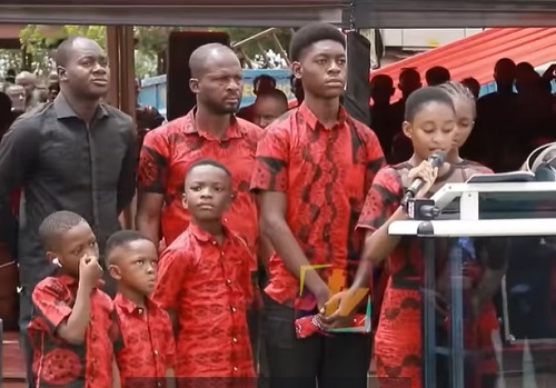 VIDEO: Watch the emotional tribute of the late John Kumah's children