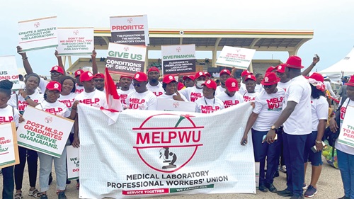 A section of the Medical Laboratory Professional workers  at the May  Day event