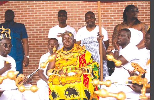 The Asantehene, Otumfuo Osei Tutu II, at a durber in the US