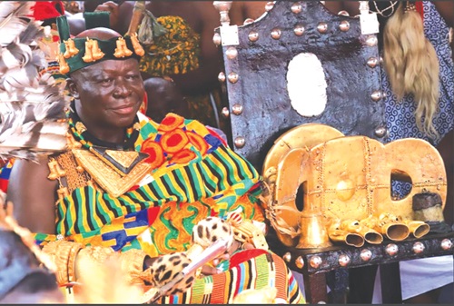 Otumfuo Osei Tutu II in state on his 25th anniversary as King