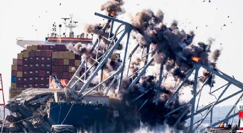 The crew of the Dali remained on-board even as explosives were used to destroy part of the Key Bridge on its hull