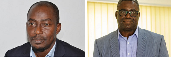Mr Kwame Ntow Amoah, Deputy Chief Executive, Commercial &amp; Corporate Services (left). Mr Thomas Manu - Deputy Chief Executive, Exploration &amp; Production 