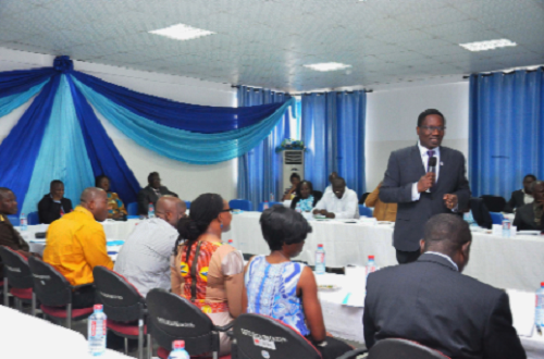 Mr John Wilson, the President of IHRMP making his presentation at the workshop                                                                      
