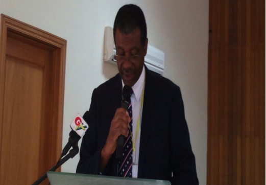 Prof Jerry S.Y. Kuma (left), Vice Chancellor of UMaT, addressing the delegates