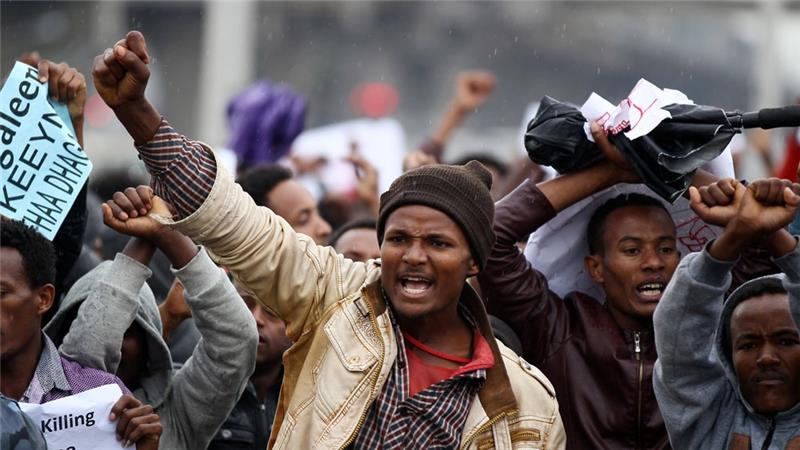 Saturday's rally was the first rally to be held in Addis Ababa after a series of Oromo and Amhara protests elsewhere [Reuters]