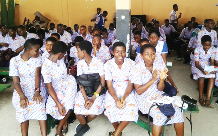  A section of the students at the graduation ceremony.