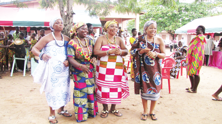 Members of the Riis Congregation of the Presbyterian Church Ghana in Ho felt proud in their traditional outfits.