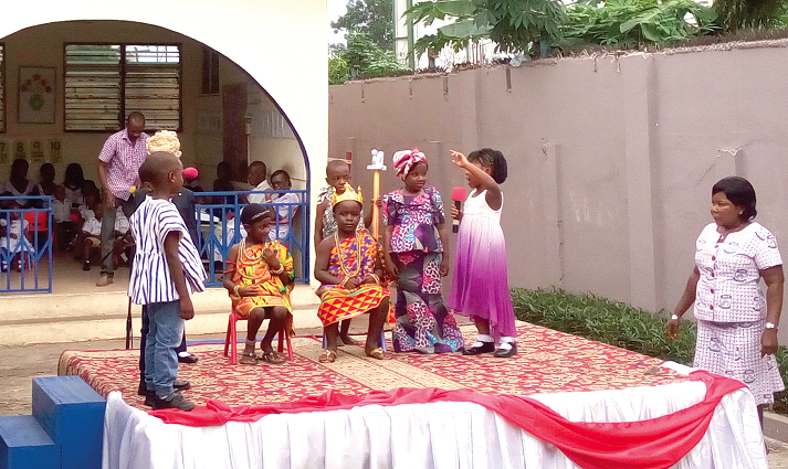  Some of the childern in a performance.