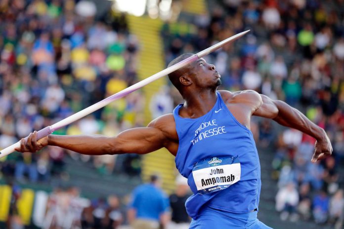 John Ampomah of Ghana studies and trains at Middle Tennessee State University and credits his time there for making the Olympics in Rio.