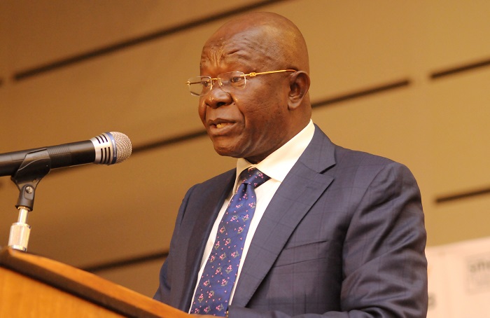 Mr Ernest Agbesi ,MD - GCB Bank Limited, delivering his address.