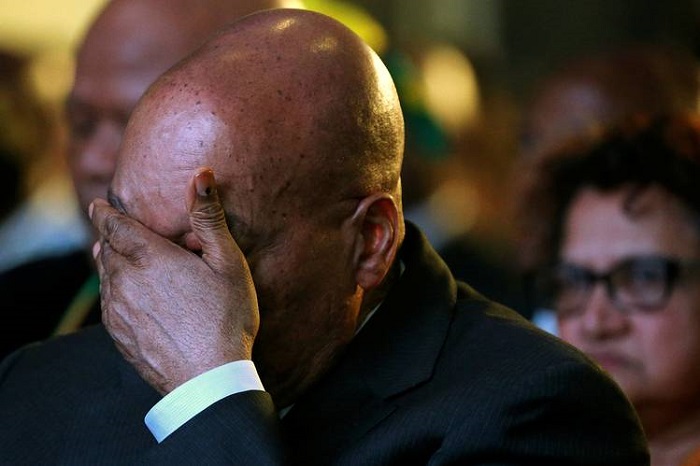 South Africa's President Jacob Zuma, after hearing the official results of municipal elections on Saturday