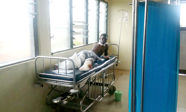 One of the victims on admission