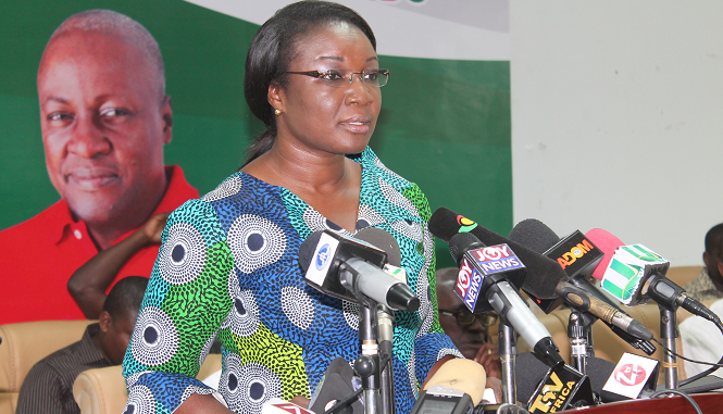 Mrs Joyce Bawa Mogtari, the Spokesperson for John Mahama  2016 Campaign,  at the press conference