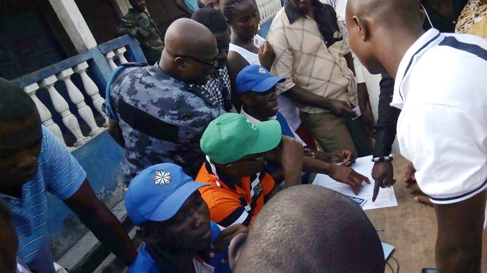 Near confusion at the Police Canteen polling Station, Takoradi