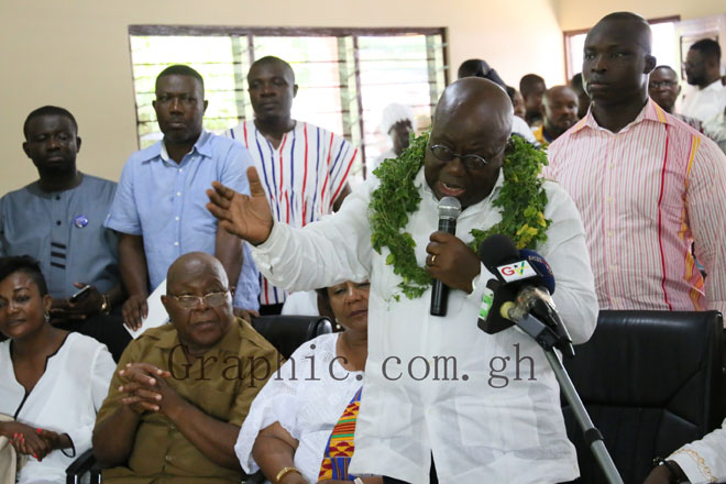 Akufo-Addo calls on Greater Accra House of Chiefs (photos). PICTURES BY SAMUEL TEI ADANO