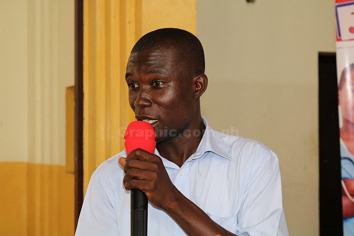 FLASHBACK: Mr Yaw Asiedu speaking at the Graphic Town Hall meeting in Cape Coast on September 21, 2016. PICTURE BY ENOCH DARFAH FRIMPONG