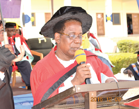 Prof. Kwesi Yankah addressing the gathering