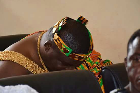 Nii Ayi Bonte at the Greater Accra House of Chiefs meeting on Tuesday 