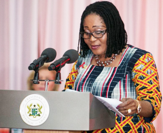 Mrs Lordina Mahama, addressing delegates at the 7th African conference on sexual Health and Rights