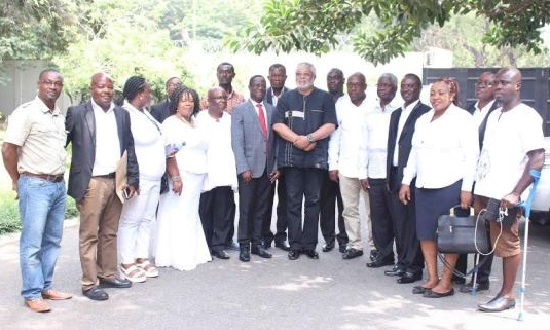 Peter Amewu led Volta Regional NPP executives to pay a courtesy call on the former President